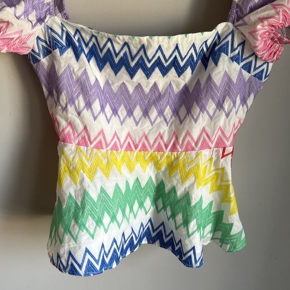 NEW Anthologie Yumi Kim Eliza Embroidered Top in Carnival Large - Picture 6 of 11